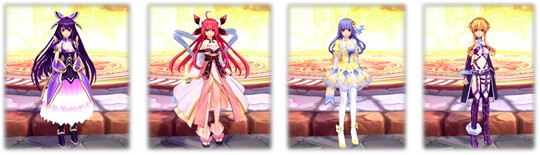 「五河琴里の霊装」「八舞耶俱矢の霊装」