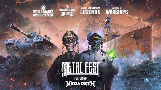 「World of Tanks Modern Armor」「World of Tanks Blitz」「World of Warships」「World of Warships Legends」ヘヴィメタルバンド「Megadeth(メガデス)」とのコラボ決定