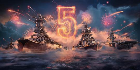 「World of Warships: Legends」8月5日にサービス開始5周年記念「アニバーサリー・アップデート」を実施